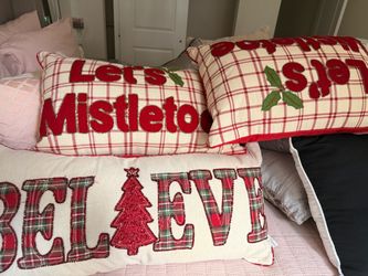 3 Holiday throw/decorative pillows