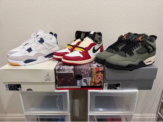 Jordan 1 Union Chicago, Jordan 4 Nike SB Navy, Jordan 4 Undefeated size 10