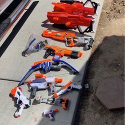 A lot of Nerf guns