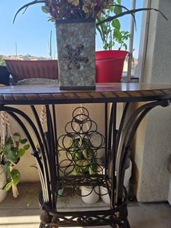 Table With Iron Leg Good Condition
