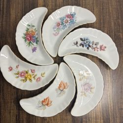 Vintage Crescent Moon Plates 