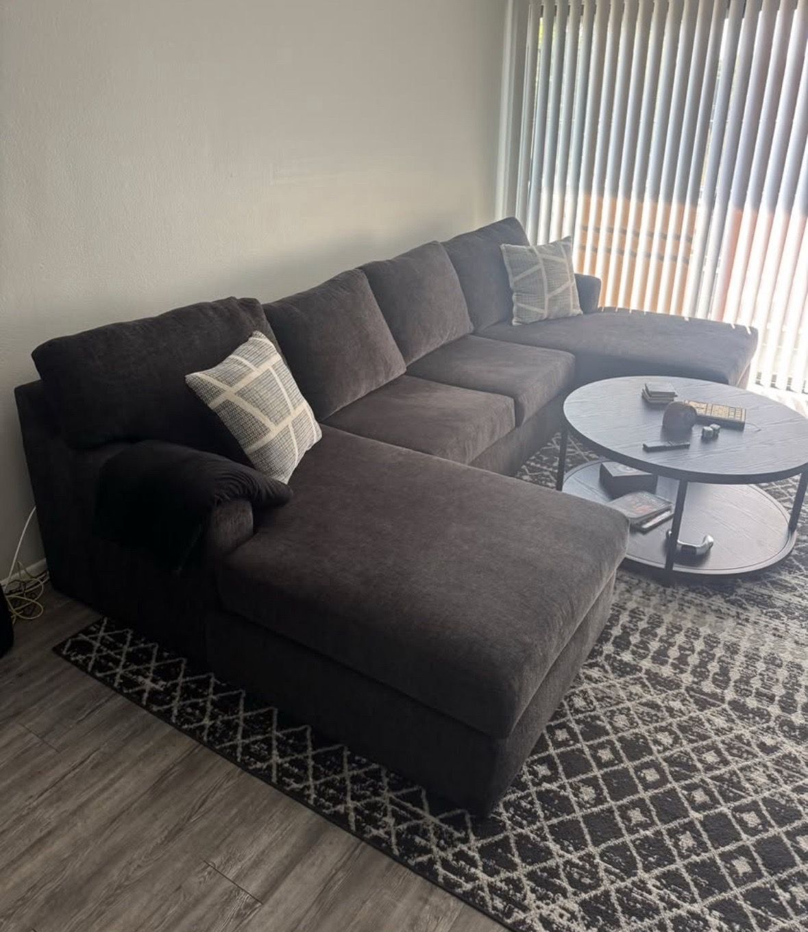 Grey Black Couch