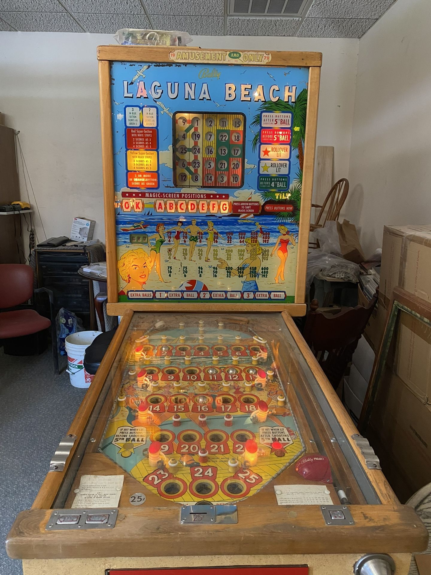 Bingo Pinball-25 Hole-with OK Laguna Beach