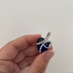 Blue "I Love You" Pendant