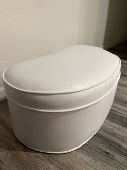 White Floor Footstool
