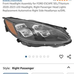 Front Passenger Headlight For Ford Escape 