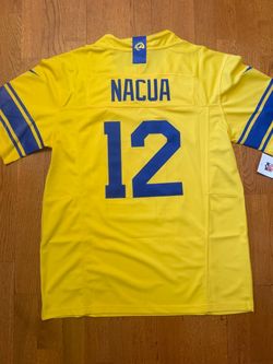 Yellow Los Angeles rams puca nacua jersey