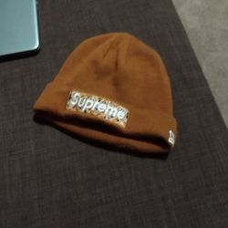 Brown Supreme Box Beanie 