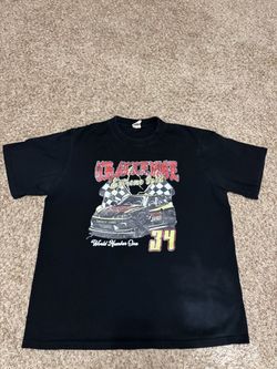 Black Racing Graphic T-Shirt- L