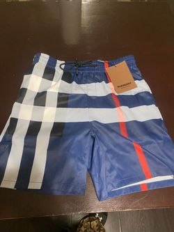 Blue Burberry Designer Shorts