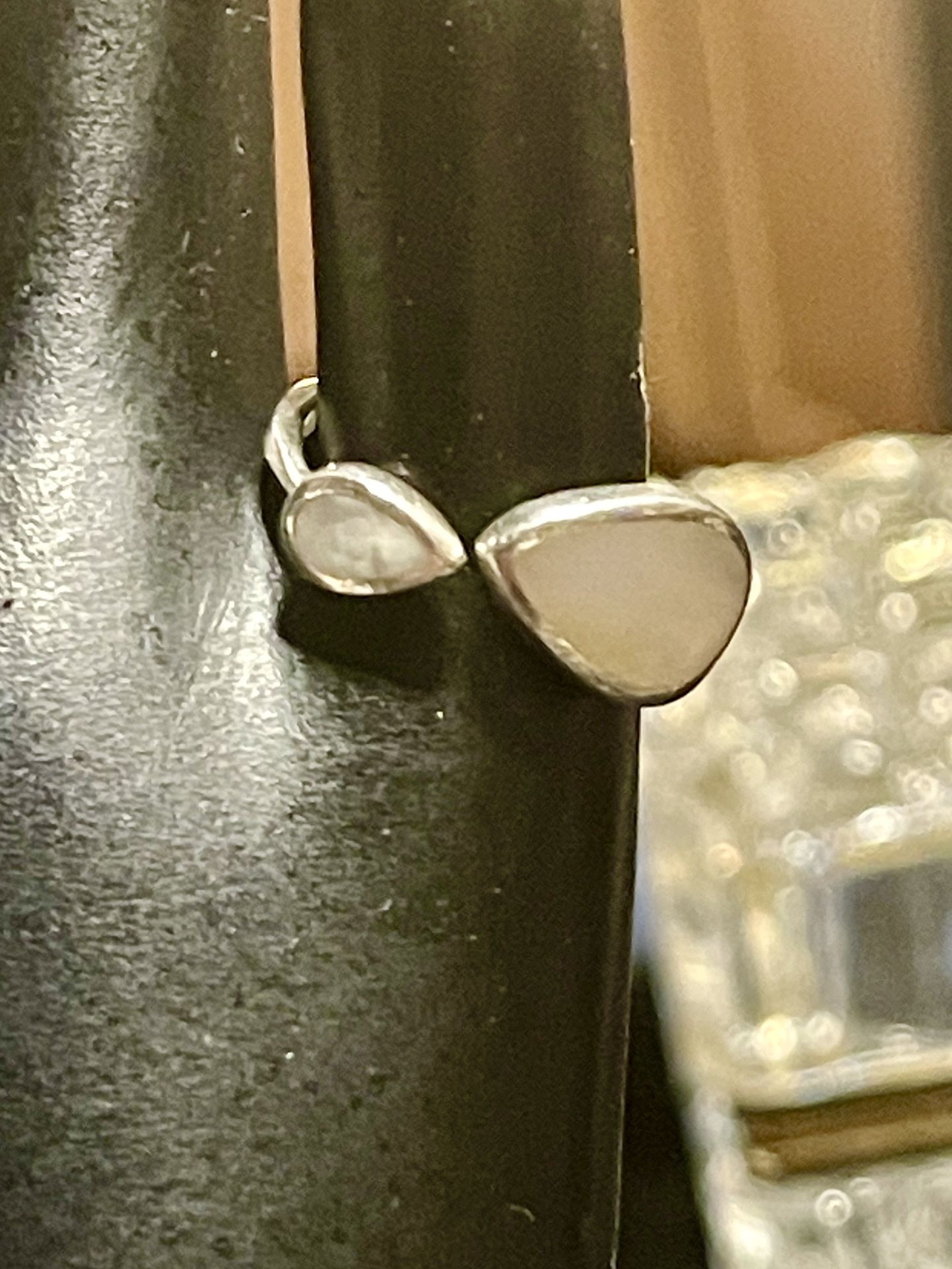 Sterling Silver Mother Of Pearl Adjustable Ring 