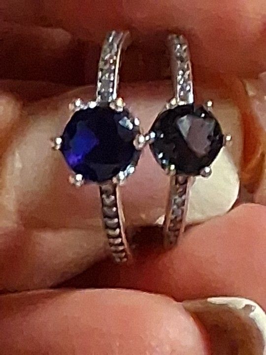 Pandora Authentic Brand New Sterling Silver Sparkling Sapphire Crown Solitare Ring Size 9 & 6 Available