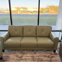 100% Real Leather Sofa-Ashlinn-zero down Payment 