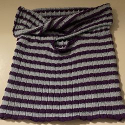 Tube top purple and light blue striped with a cute center knot detail size small