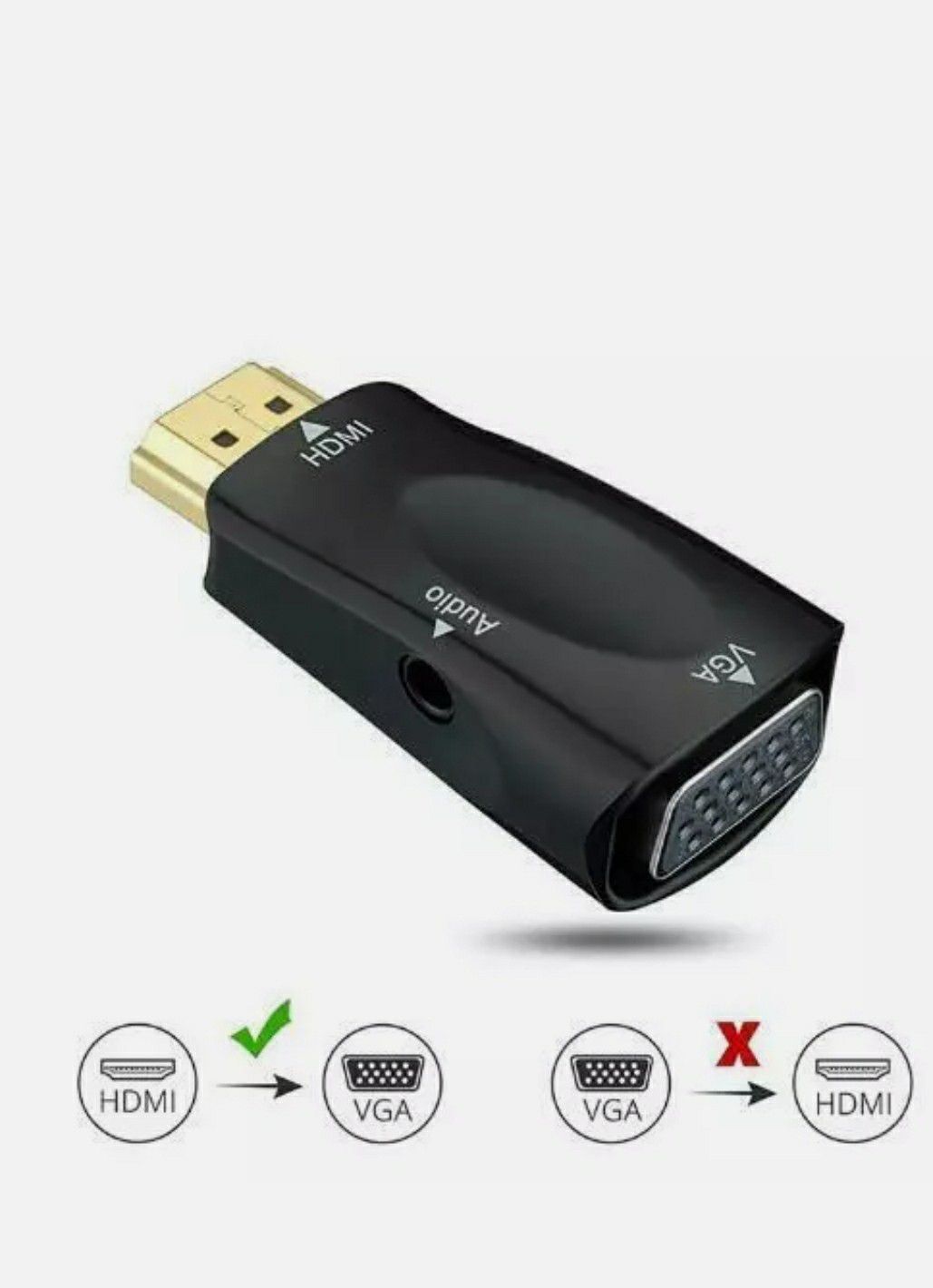 HDMI Male to VGA Female Adapter Converter with Audio Output Cable -