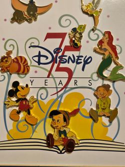 Disney 75 Years of Love and Laughter Framed Pin Set LE 7500 (1998)