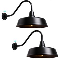 2 Gooseneck Barn Lights -Large 18in NEW