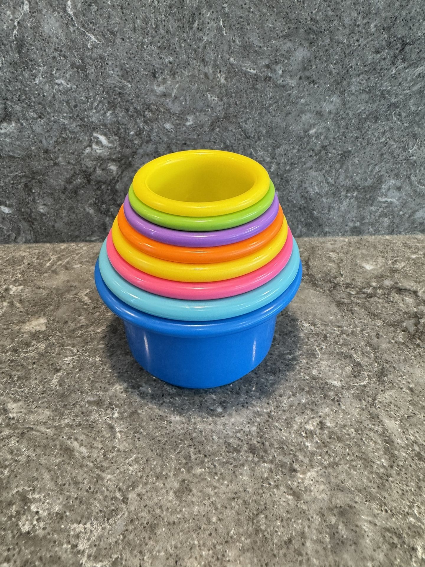 The First Years Stack & Count Stacking Cups - Colorful Baby Stacking Water Toys Set - Stackable Cups for Learning - Baby Bath Toys - Toddler Water Tab