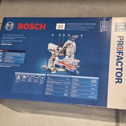 BATTERIES AND CHARGER INCLUDED! Bosch Profactor 10in 18-volt Sliding Compound Cordless Miter Saw