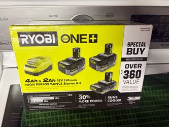 RYOBI ONE+ HP 4ah & 2ah Starter Kit (READ DESCRIPTION!!!)