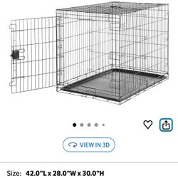 Dog Crate (42”H x 28”W x 30”H)