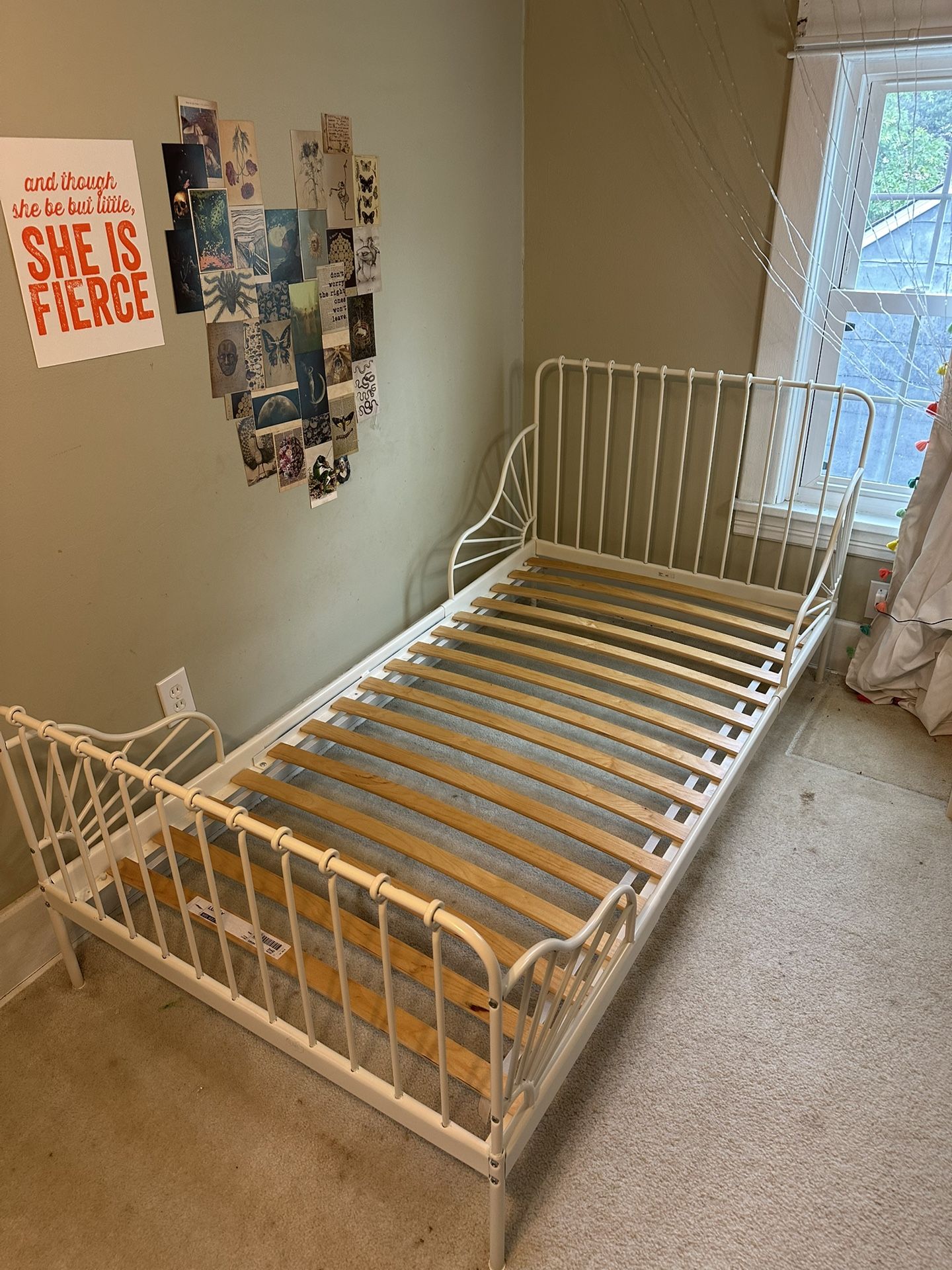 Girls Twin-to- Toddler Adjustable Bed Frame
