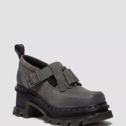 Dr. Martens Corran Waxy Suede Mary Jane Heeled Shoes