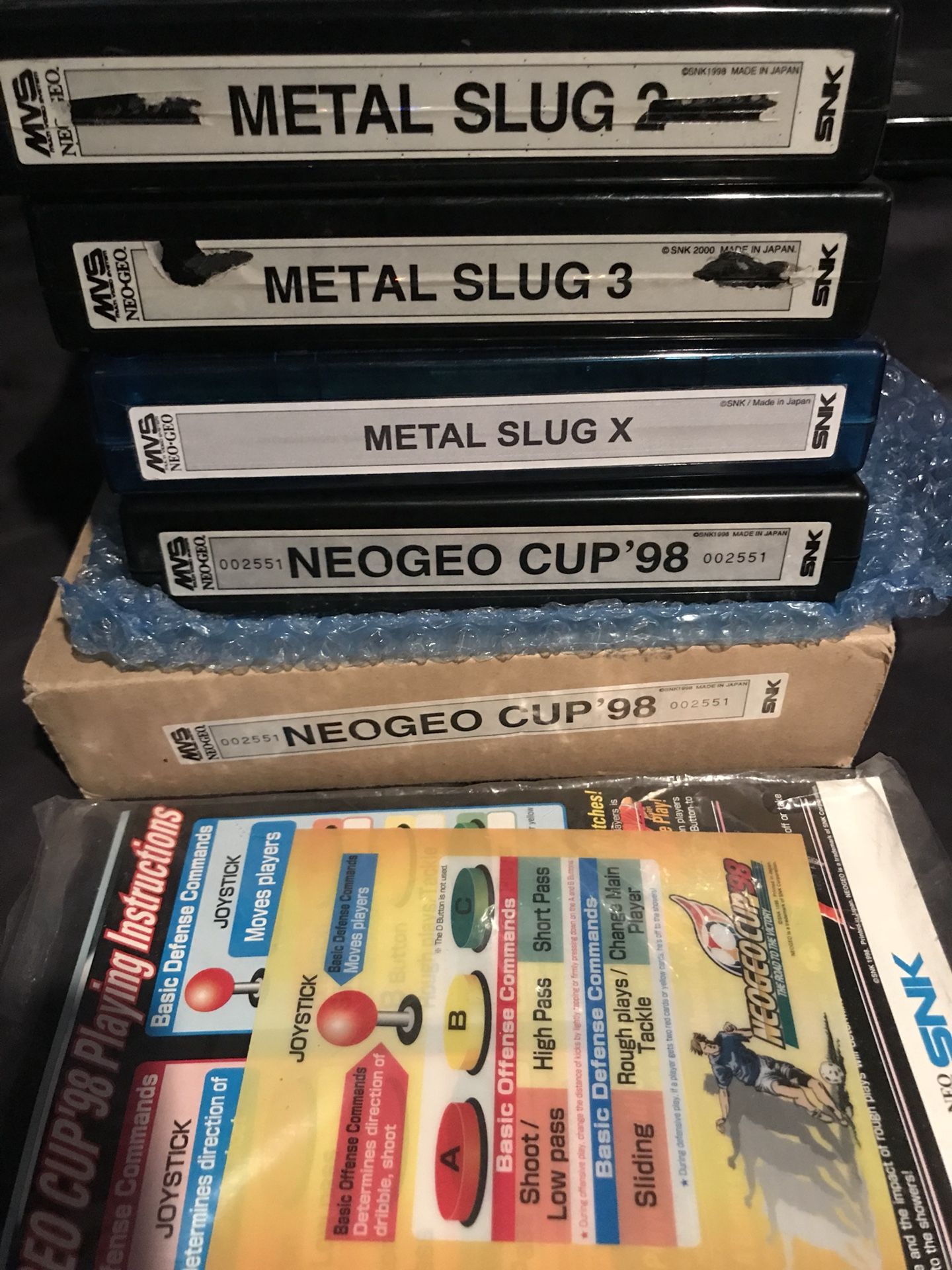 4 NEO GEO MVS GAMES $150