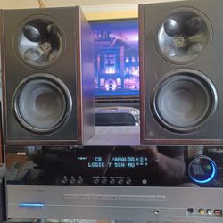 HARMAN KARDON AVR-147 5.1 CHANNEL RECEIVER AND KLIPSCH WB14 BOOKSHELF SPEAKERS $500 FINAL PRICE SAME DAY SHIPPING 