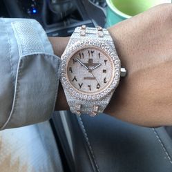 AP MOISSANITE ICED OUT 2tone 