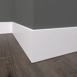 1/2” X 3 1/2” X 16’ Real Pine Primed Modern Square Baseboard Wholesale