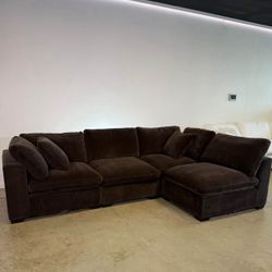 🍫Modular Cloud Sofá Chaise 4 Seat Sectional Couch For Cozy Living Room — Boutique Sale