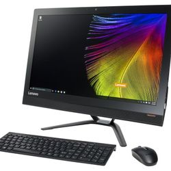 Lenovo 23 Inch Touchscreen All In One Desktop PC Quad Core AMD 8 GB RAM 1000 GB HD DVDRW Webcam HDMI Wi-Fi Bluetooth Windows 10