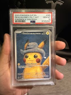 Pikachu Felt Grey Hat Psa 10