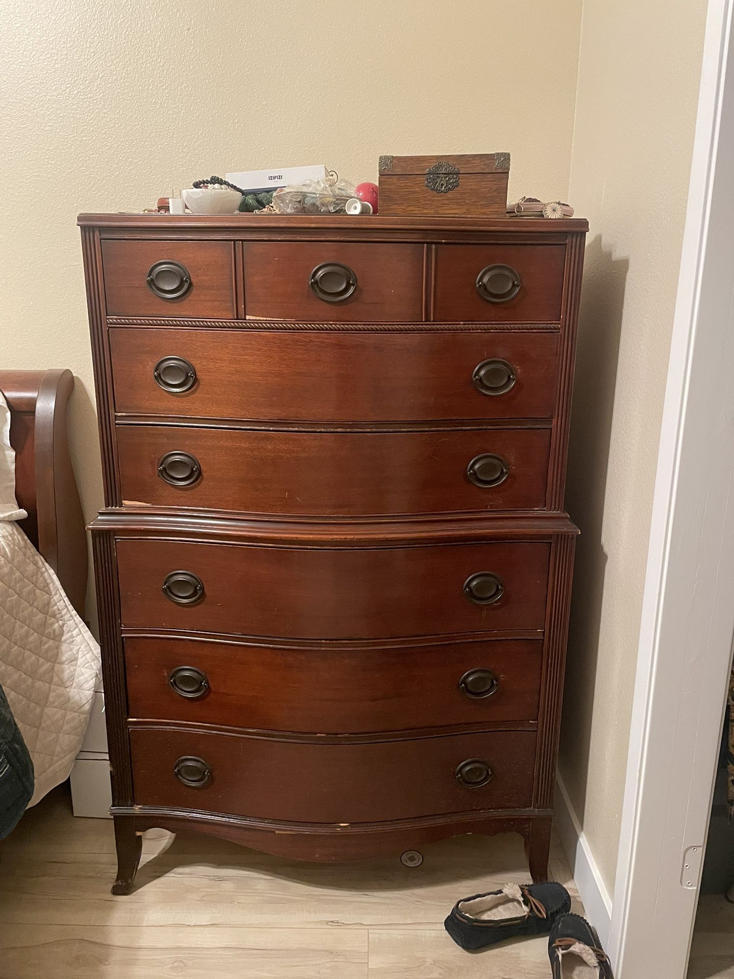 1940s Solid Wood Chest Of Drawers