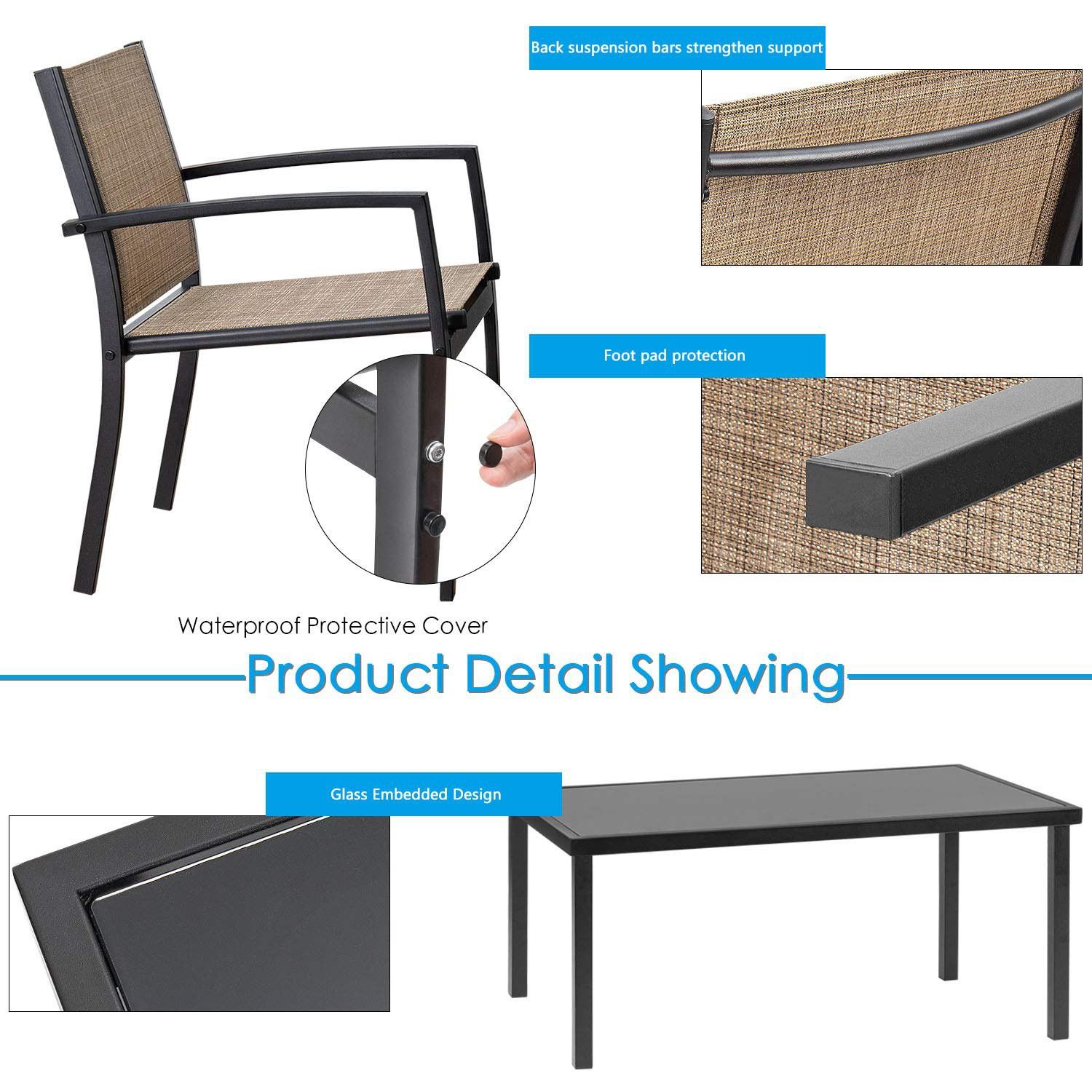4 Pieces Modern Conversation Set