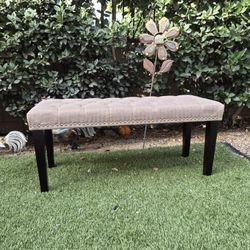 Upholstered Bench Color: Tan 