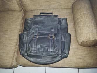 Real leather backpack