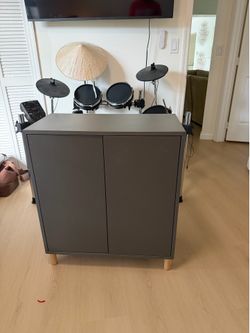 Modern grey Storage Cabinet / Accent Cabinet