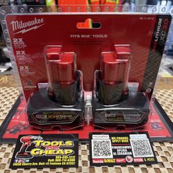 Milwaukee M12 12-Volt Lithium-Ion XC Extended Capacity 3.0 Ah Battery Pack (2-Pack)