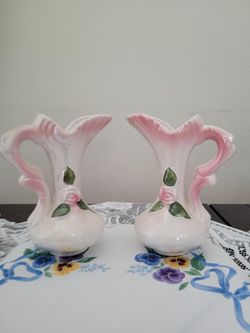 Vintage Mini Pink Porcelain Pitcher 