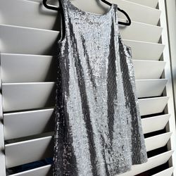 Free People Sequin Dress, Lined With Cotton, 60’s Mod Style