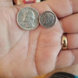 Silver Quarter And Dime Collectables 2 For 10 Dollars 