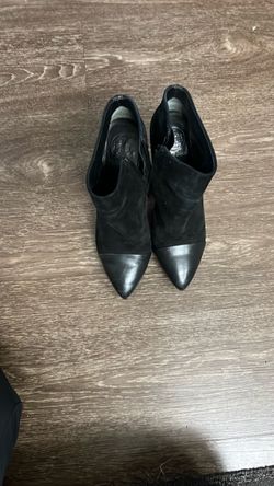 Tory Burch Black Suede Pointed-Toe Ankle Booties