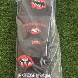 Black Chrome Hearts MB Socks Size:L 9-12