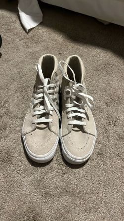 VANS Men's Beige Suede High-Top Lace-Up Size 7.5