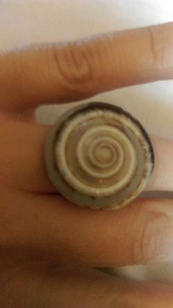 Unique seashell ring Boho bohemian natural