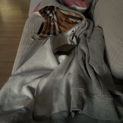 Burberry Grey Checkered Hoodie