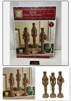 Brand-new Member’s Mark Carved Classic Nutcrackers—set of 3 with the original box!