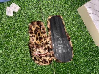 Belenciaga leopard print  slides